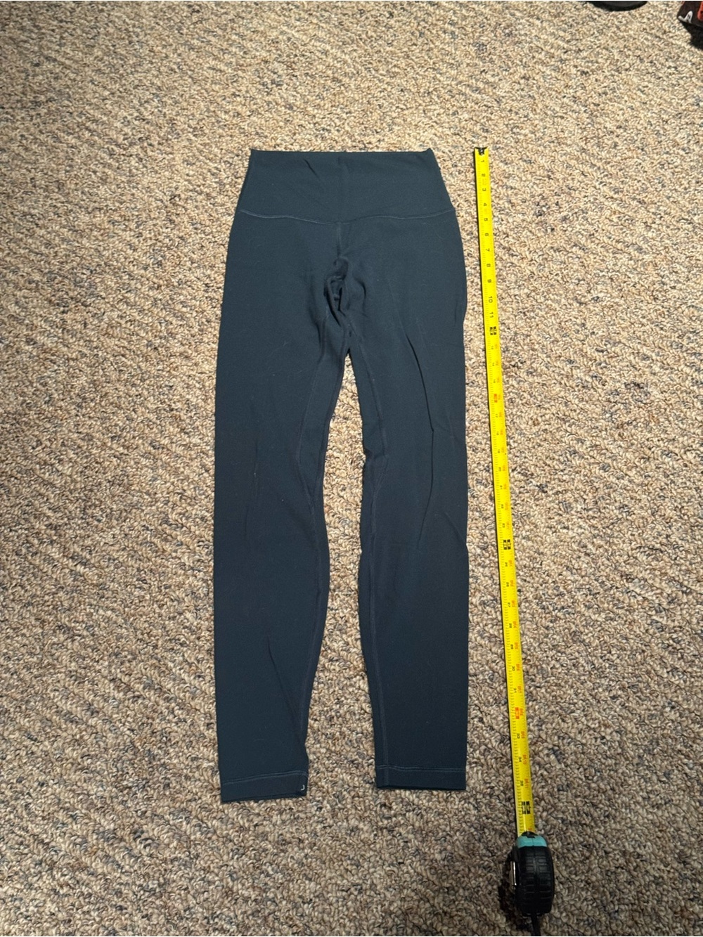 lululemon athletica Black High-Rise Women's Leggings, Turquoise Green, size 2